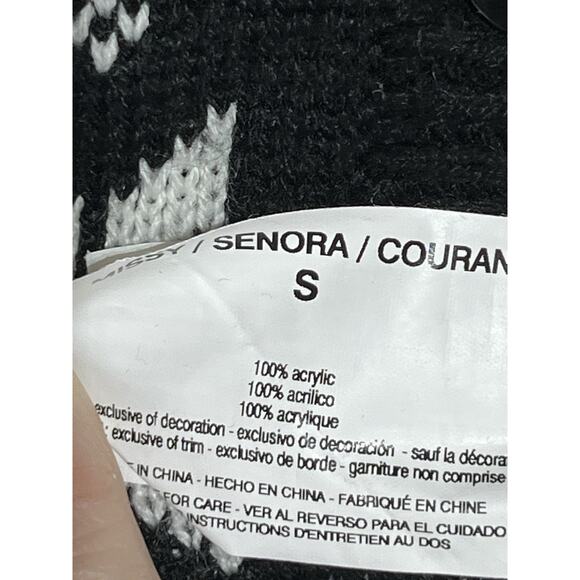 Nordic Fair Isle Knit Cardigan Womens S Reindeer Polar Bears Button Up Holiday - Picture 13 of 15